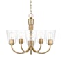 Generation Lighting Miles 5 Light 21" Wide Chandelier Satin Brass