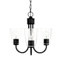 Generation Lighting Miles 3 Light 22" Wide Chandelier Midnight Black