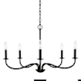 Generation Lighting Abells 5 Light 28" Wide Candle Style Chandelier Midnight Black