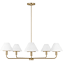 Generation Lighting Mendota 5 Light 40" Wide Chandelier Satin Brass
