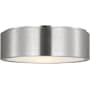 Generation Lighting Albee 2 Light 13" Wide Flush Mount Drum Ceiling Fixture Brushed Nickel