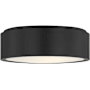 Generation Lighting Albee 2 Light 13" Wide Flush Mount Drum Ceiling Fixture Midnight Black