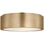 Generation Lighting Albee 2 Light 13" Wide Flush Mount Drum Ceiling Fixture Satin Brass