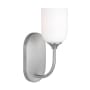 Generation Lighting Emile 12" Tall LED Bathroom Sconce Brushed Steel