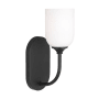 Generation Lighting Emile 12" Tall Bathroom Sconce Midnight Black