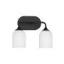 Generation Lighting Emile 2 Light 14" Wide Vanity Light Midnight Black