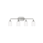 Generation Lighting Emile 4 Light 22" Wide LED Vanity Light Brushed Steel