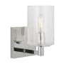 Generation Lighting Parker 8" Tall Bathroom Sconce Chrome