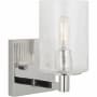 Generation Lighting Parker 8" Tall Bathroom Sconce Chrome