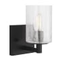 Generation Lighting Parker 8" Tall Bathroom Sconce Midnight Black