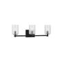 Generation Lighting Parker 3 Light 25" Wide Vanity Light Midnight Black