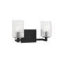 Generation Lighting Lando 2 Light 15" Wide Vanity Light Midnight Black