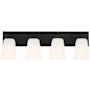 Generation Lighting Miles 4 Light 25" Wide Vanity Light Midnight Black
