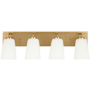Generation Lighting Miles 4 Light 25" Wide Vanity Light Satin Brass