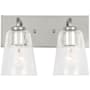 Generation Lighting Miles 2 Light 12" Wide Vanity Light Chrome