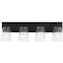 Generation Lighting Miles 4 Light 25" Wide Vanity Light Midnight Black
