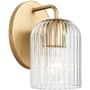 Generation Lighting Eisele 8" Tall Bathroom Sconce Satin Brass