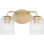 Generation Lighting Eisele 2 Light 14" Wide Vanity Light Satin Brass