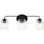 Generation Lighting Eisele 3 Light 24" Wide Vanity Light Midnight Black