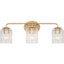 Generation Lighting Eisele 3 Light 24" Wide Vanity Light Satin Brass