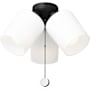Generation Lighting Windom 14" Wide 3 Light Ceiling Fan Light Kit with Opal Glass Shades Midnight Black