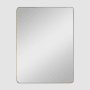 Generation Lighting Planer 36" W x 48" H Transitional Rectangular Framed Bathroom Wall Mirror Burnished Brass