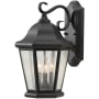 Generation Lighting Martinsville 3 Light 17" Tall Outdoor Wall Sconce Black