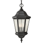 Generation Lighting Martinsville 3 Light 10" Wide Outdoor Pendant Black