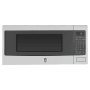 GE Profile 24 Inch Wide 1.1 Cu. Ft. 800 Watt Built In, Countertop Microwave with LED Display and Child Lock Stainless Steel