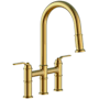 Gerber Kinzie 1.75 GPM Widespread Bridge Pull Down Kitchen Faucet Brushed Bronze