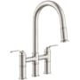 Gerber Kinzie 1.75 GPM Widespread Bridge Pull Down Kitchen Faucet Stainless Steel