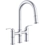 Gerber Kinzie 1.75 GPM Widespread Bridge Pull Down Kitchen Faucet Chrome