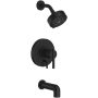 Gerber Parma Tub and Shower Trim Package with 1.75 GPM Multi Function Shower Head Satin Black