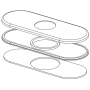 Gerber 6-5/16" Escutcheon Plate Chrome