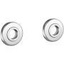 Ginger Hotelier Grab Bar Decorative Rings and Mounting Kit Polished Chrome