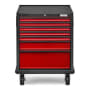 Gladiator Premier 28 Inch Wide Pre-Assembled 7 Drawer Modular Tool Storage Cabinet Red Tread