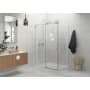 Glass Warehouse Nova 78" High x 52" Wide x 34" Deep Sliding Frameless Shower Enclosure with Clear Glass Brushed Nickel