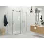 Glass Warehouse Nova 78" High x 56" Wide x 40" Deep Sliding Frameless Shower Enclosure with Clear Glass Chrome