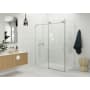 Glass Warehouse Nova 78" High x 60" Wide x 34" Deep Sliding Frameless Shower Enclosure with Clear Glass Brushed Nickel