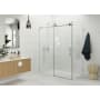 Glass Warehouse Nova 78" High x 60" Wide x 34" Deep Sliding Frameless Shower Enclosure with Clear Glass Chrome