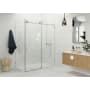 Glass Warehouse Nova 78" High x 64" Wide x 38" Deep Sliding Frameless Shower Enclosure with Clear Glass Brushed Nickel