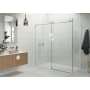 Glass Warehouse Nova 78" High x 68" Wide x 34" Deep Sliding Frameless Shower Enclosure with Clear Glass Brushed Nickel