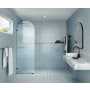 Glass Warehouse Maven 86-3/4" High x 28" Wide Shower Screen Frameless Shower Door with Ribbed Glass Matte Black