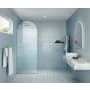 Glass Warehouse Maven 86-3/4" High x 32" Wide Shower Screen Frameless Shower Door with Ribbed Glass Brushed Nickel