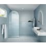 Glass Warehouse Maven 86-3/4" High x 32" Wide Shower Screen Frameless Shower Door with Ribbed Glass Chrome