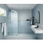 Glass Warehouse Maven 86-3/4" High x 32" Wide Shower Screen Frameless Shower Door with Ribbed Glass Oil Rubbed Bronze