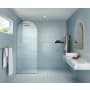 Glass Warehouse Maven 86-3/4" High x 32" Wide Shower Screen Frameless Shower Door with Ribbed Glass Satin Brass