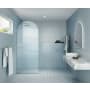 Glass Warehouse Maven 86-3/4" High x 34" Wide Shower Screen Frameless Shower Door with Ribbed Glass Brushed Nickel