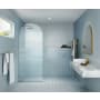 Glass Warehouse Maven 86-3/4" High x 34" Wide Shower Screen Frameless Shower Door with Ribbed Glass Satin Brass