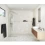 Glass Warehouse Venus 86-3/4" High x 28" Wide Shower Screen Frameless Shower Door with Clear Glass Brushed Nickel